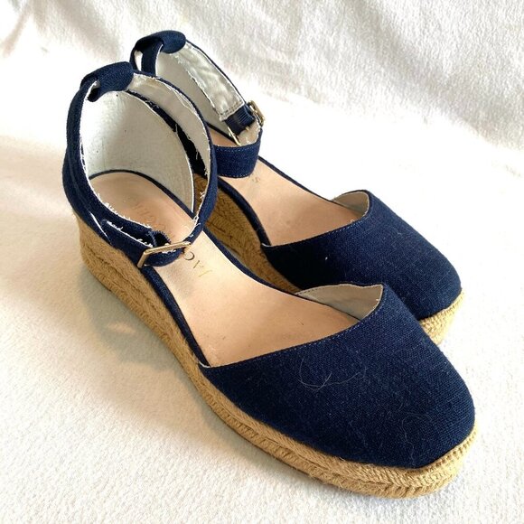 Jack Rogers Palmer Espadrilles Womens 8 navy blue - Picture 3 of 8
